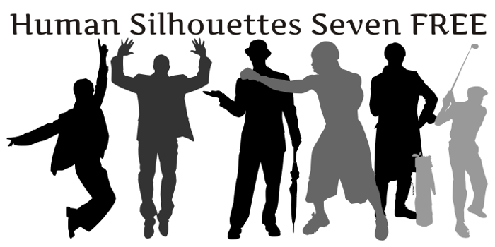 Human Silhouettes Free Seven Font