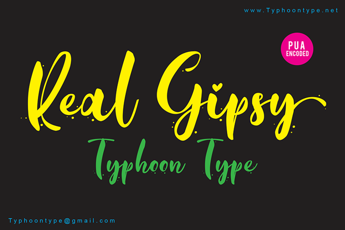 Real Gipsy Font poster