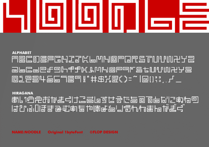 noodle Font poster