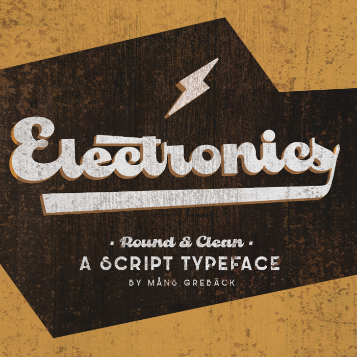 Electronics Font poster