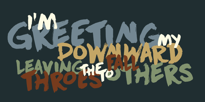 DK Downward Fall Font poster