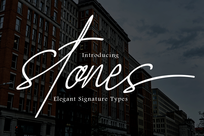 Stones Signature Font poster