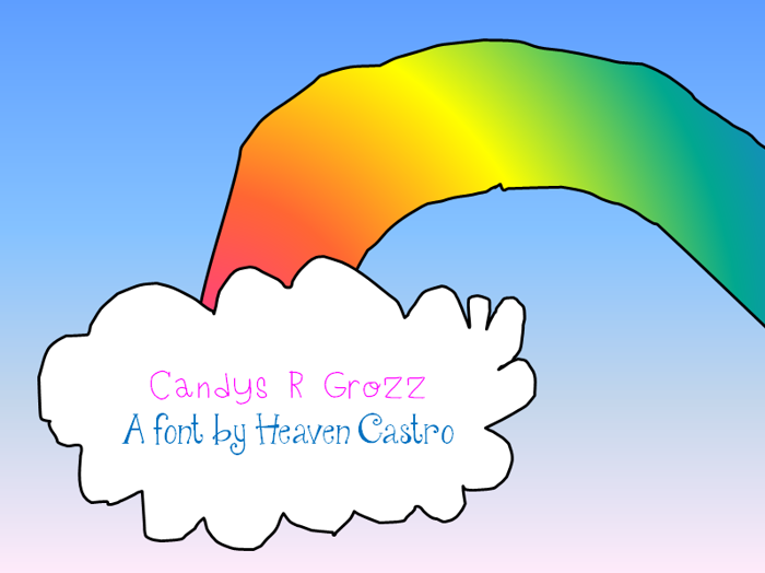 Candys R Grozz Font poster