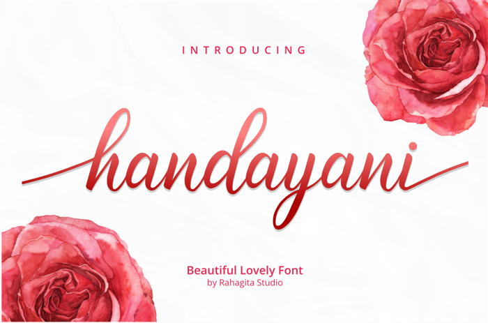 handayani Font poster