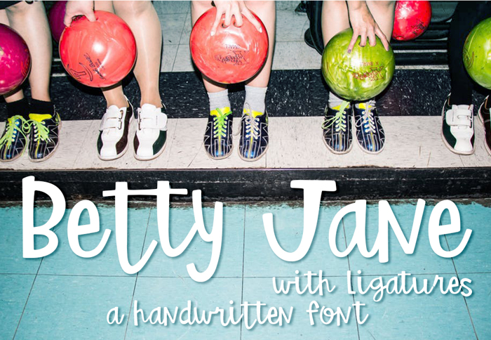 Betty Jane Light Font poster