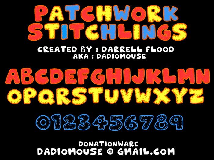 Patchwork Stitchlings Font poster