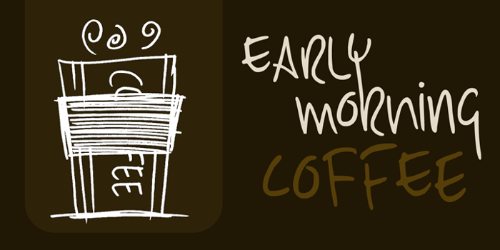 DK Early Morning Coffee Font poster