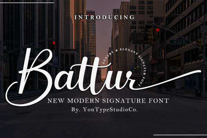 Battur Font poster