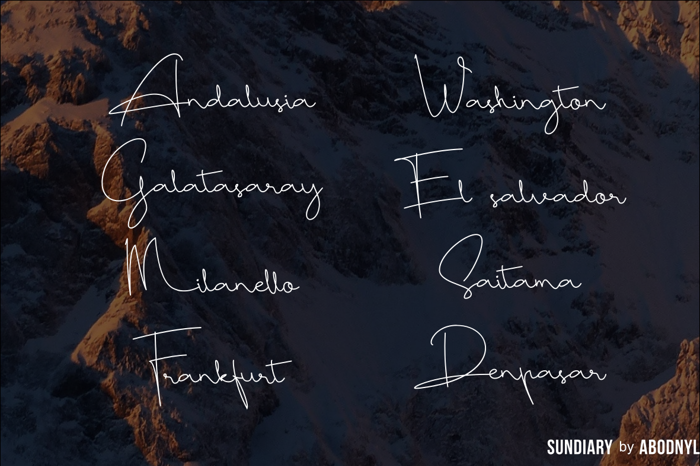 Sundiary Font