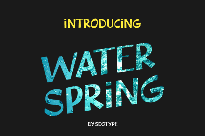 WaterSpring Font poster