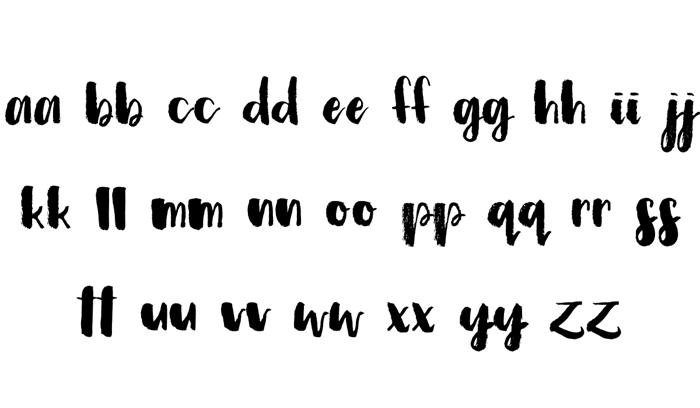 Simple Dry Brush Font poster