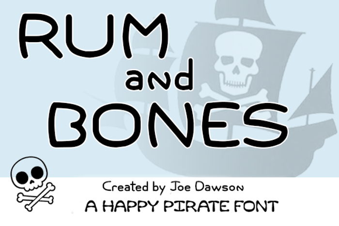 Rum and Bones Font poster