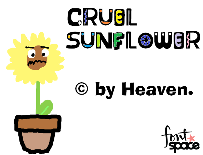 Cruel Sunflower Font poster