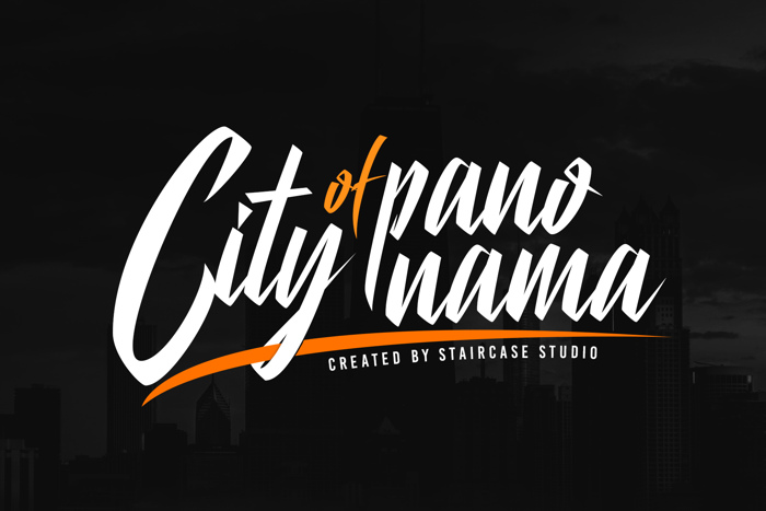 City Of Panonama Font poster