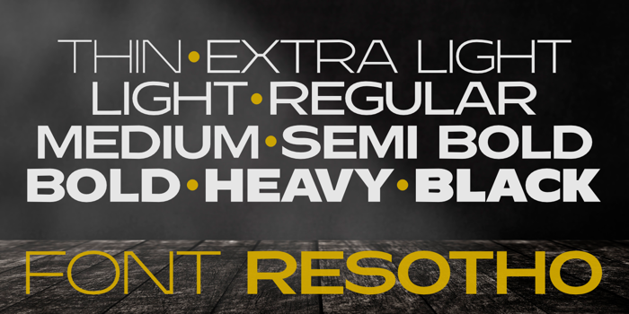Resotho Extralight Font poster