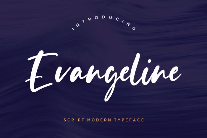 Evangeline Font poster