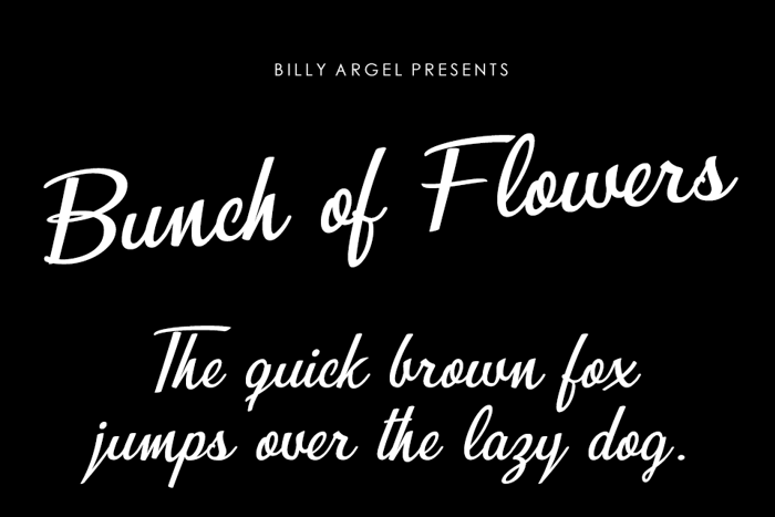Bunch of Flowers Font poster