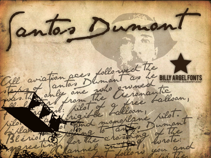 SANTOS DUMONT Font poster