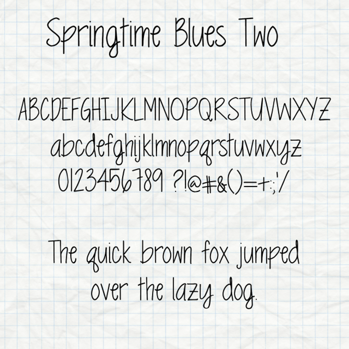 MRF Springtime Blues Two Font poster