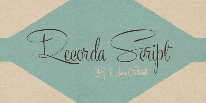 Recorda Script Font poster