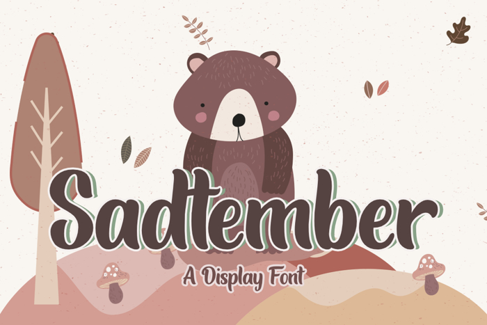 Sadtember Font poster