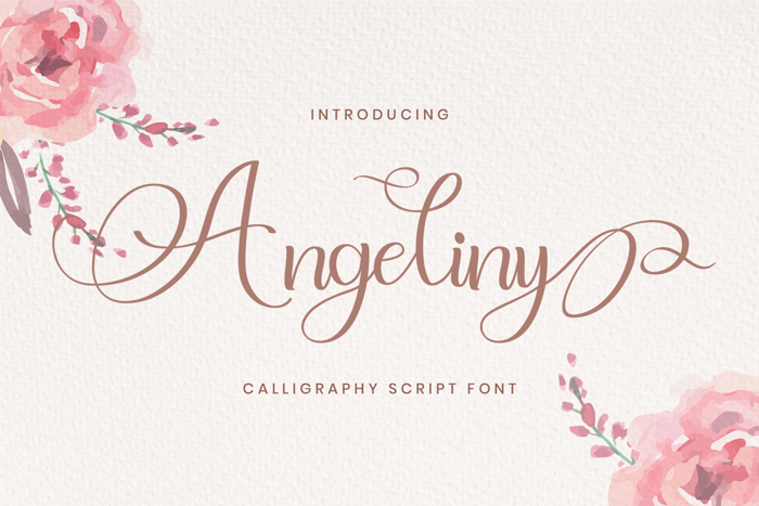Angeliny Font poster