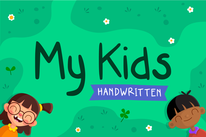 My Kids Handwritten Font poster