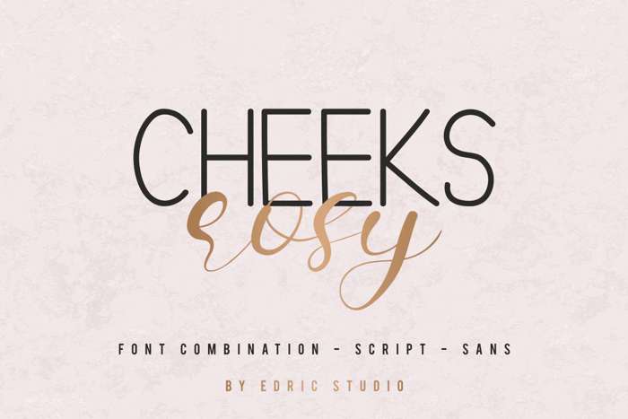 Cheeks Rosy Font poster