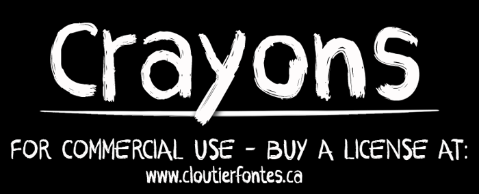CF Crayons Font poster