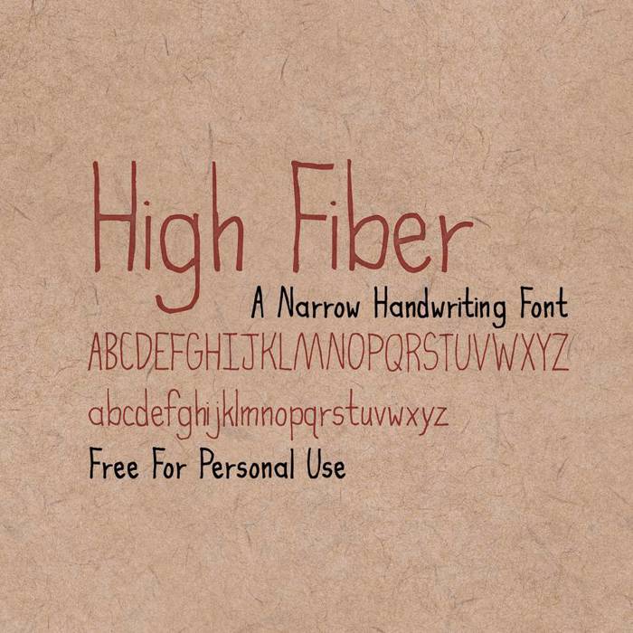 High Fiber Font poster