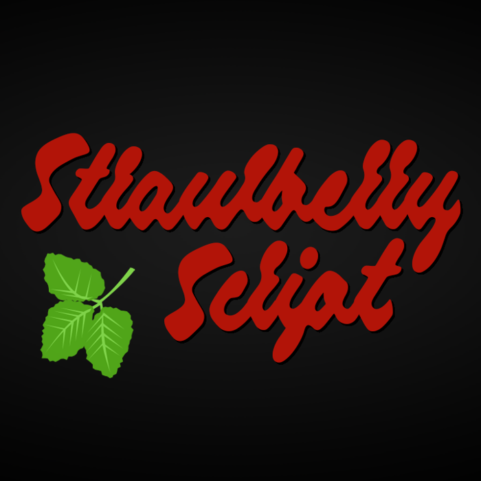 Strawberry Script Font poster
