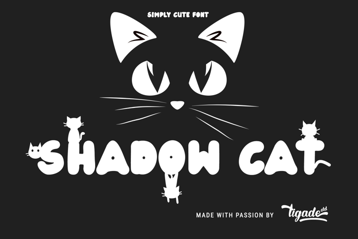 Shadow Cat Font poster