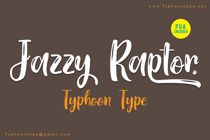 Jazzy Raptor Font poster