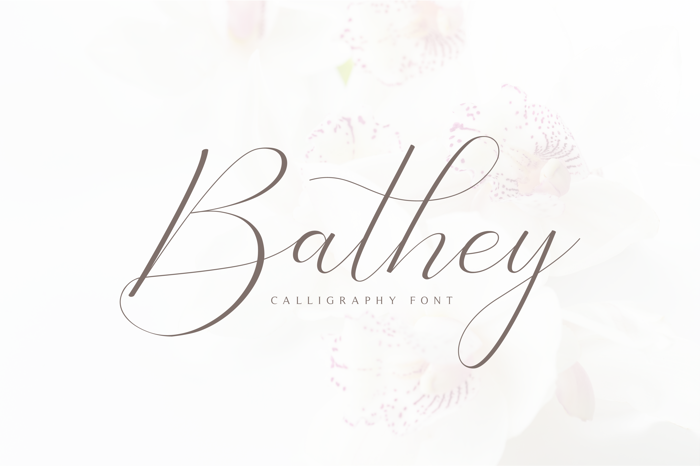 Bathey Font poster