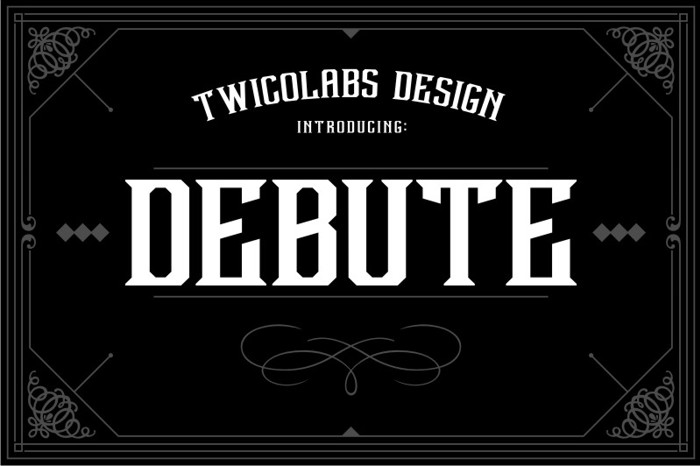 Debute Font poster