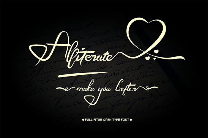 Aliterate Font poster