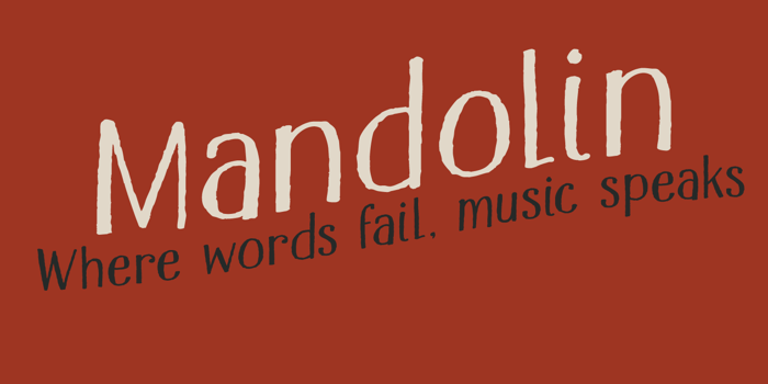 DK Mandolin Font poster