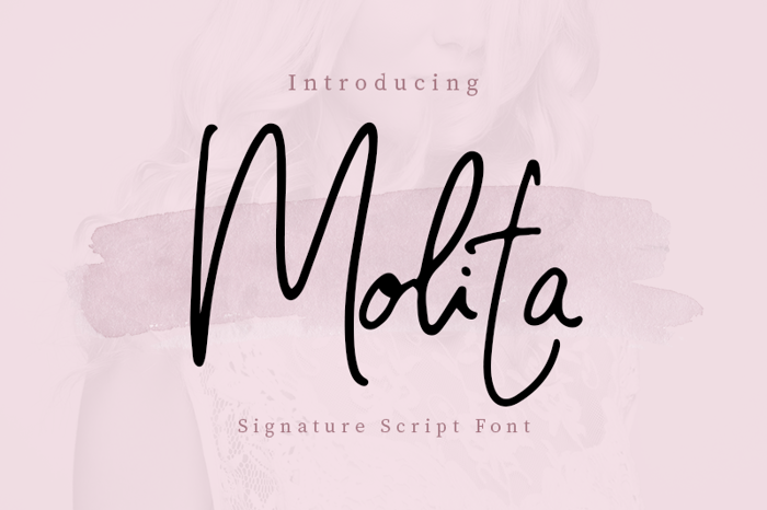 Molita Signature Font poster