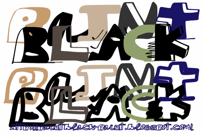 paintblack Font poster