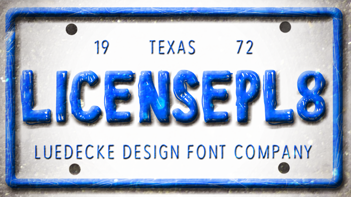 LicensePl8 Font poster