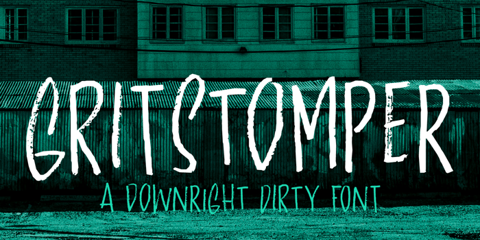 Gritstomper Font poster