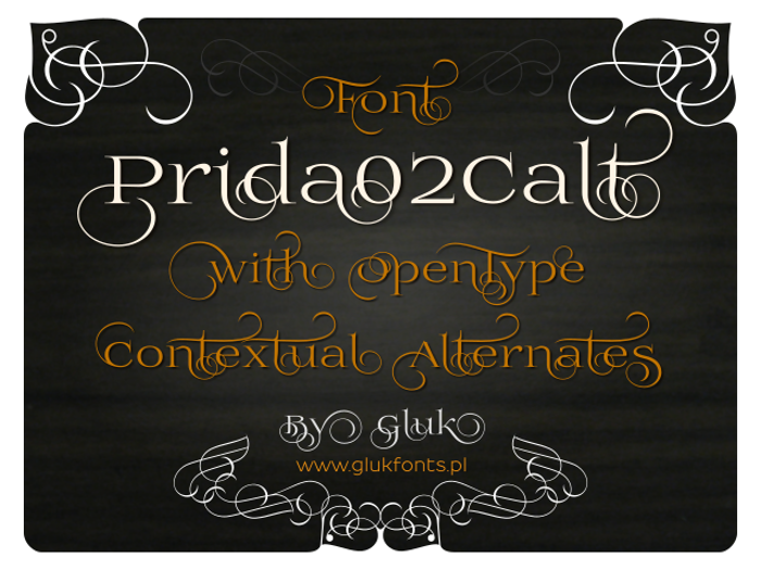 Prida02Calt Font poster