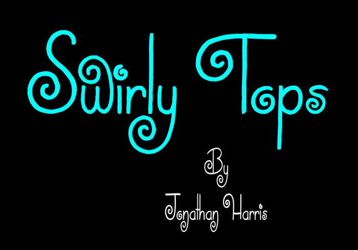 Swirly Tops Font poster