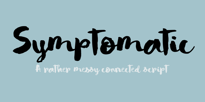 Symptomatic DEMO Font poster