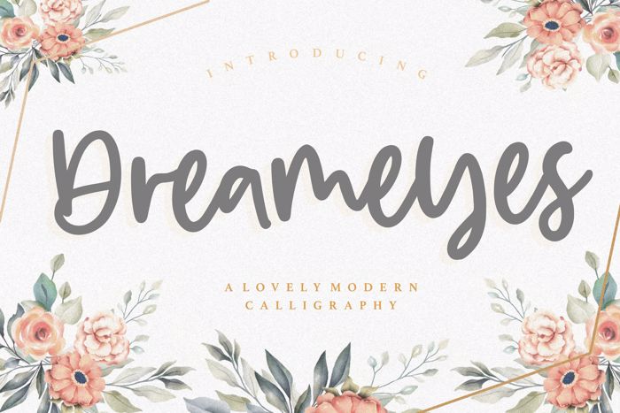 Dreameyes Font poster