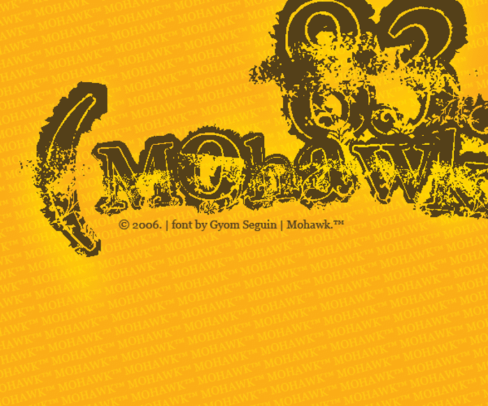 Mohawk Font poster