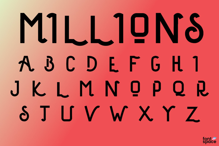 Millions Font poster