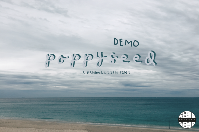 poppy seed DEMO Font poster