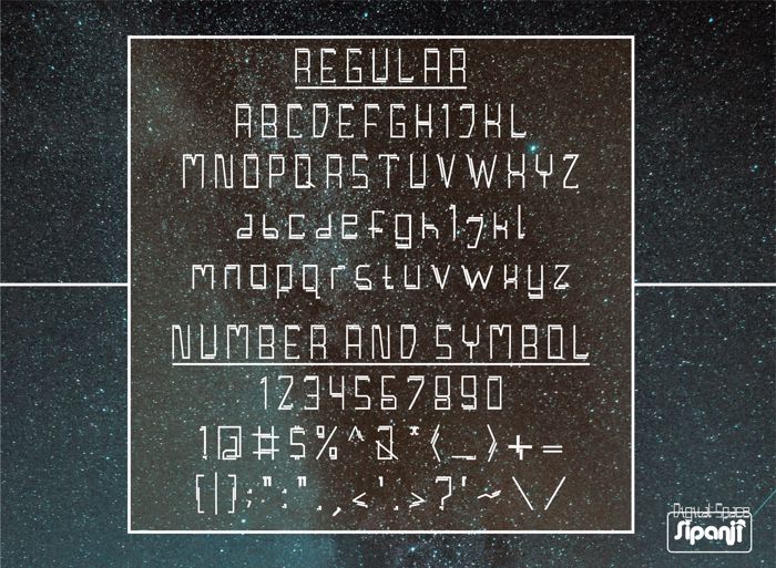 Digital Space Font poster