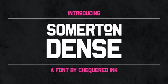 Somerton Dense Font poster